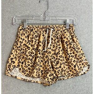 Women’s Size 8 Running Shorts Bondi Beakers Swim  Cheetah Print Activewear